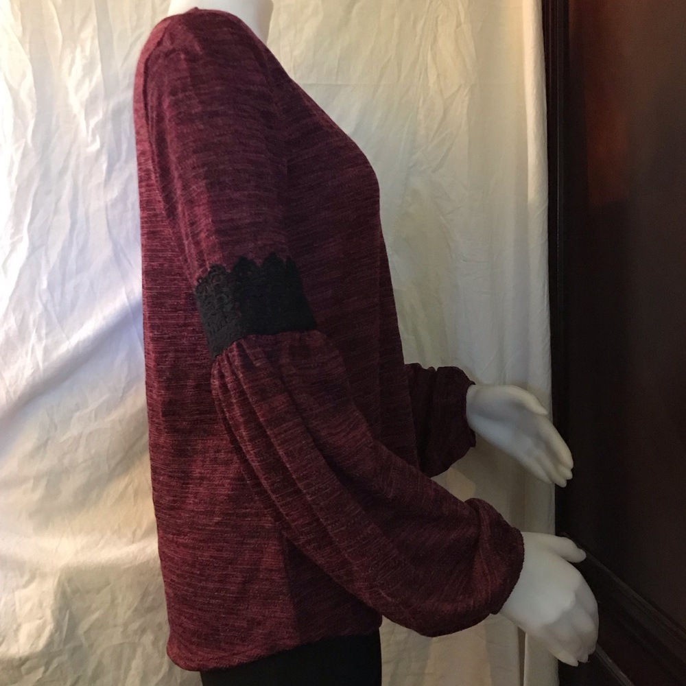 🆕 Bleeker & McDougal Burgundy Sweater-Med - Picture 4 of 7